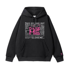 IVE DARE ME Print Pullover Hoodie