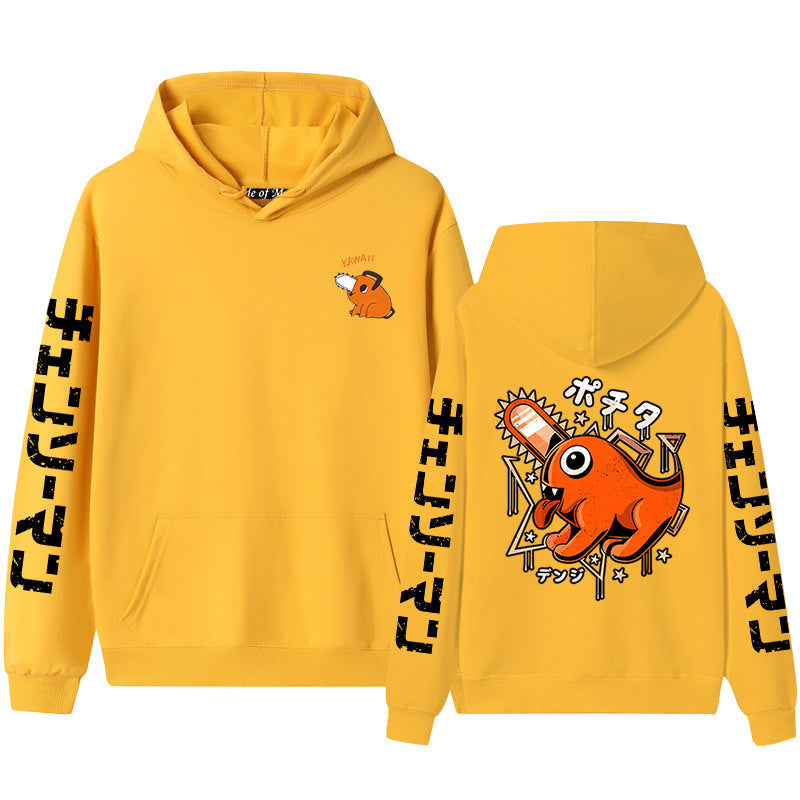Unisex Pochita Anime Graphic Print Hoodie