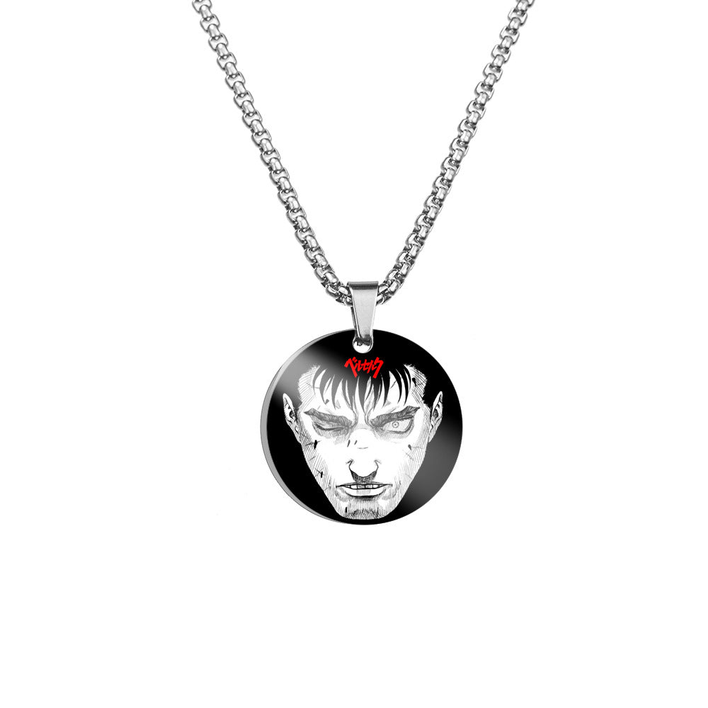 Cool Anime Stainless Steel Round Necklace