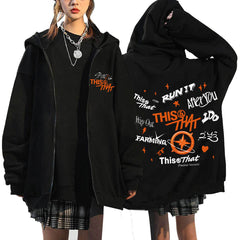 SKZ This & That Tracklist Print Zip Up Hoodie