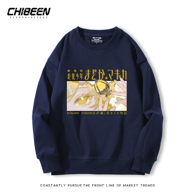 Trendy Anime Crew Neck Sweatshirt