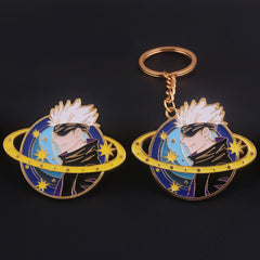 Gojo Anime Metal Keychain Brooch