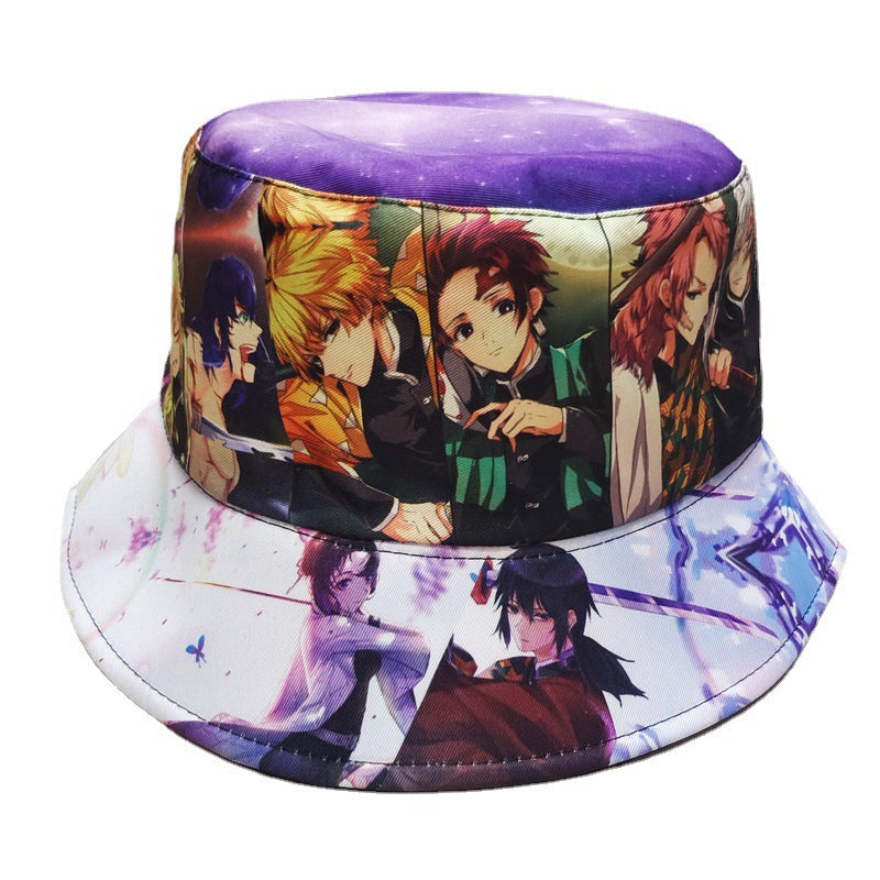 Casual Anime Printed Bucket Hat