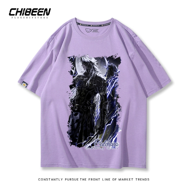 Game Print Short-sleeved Cotton Loose Tee