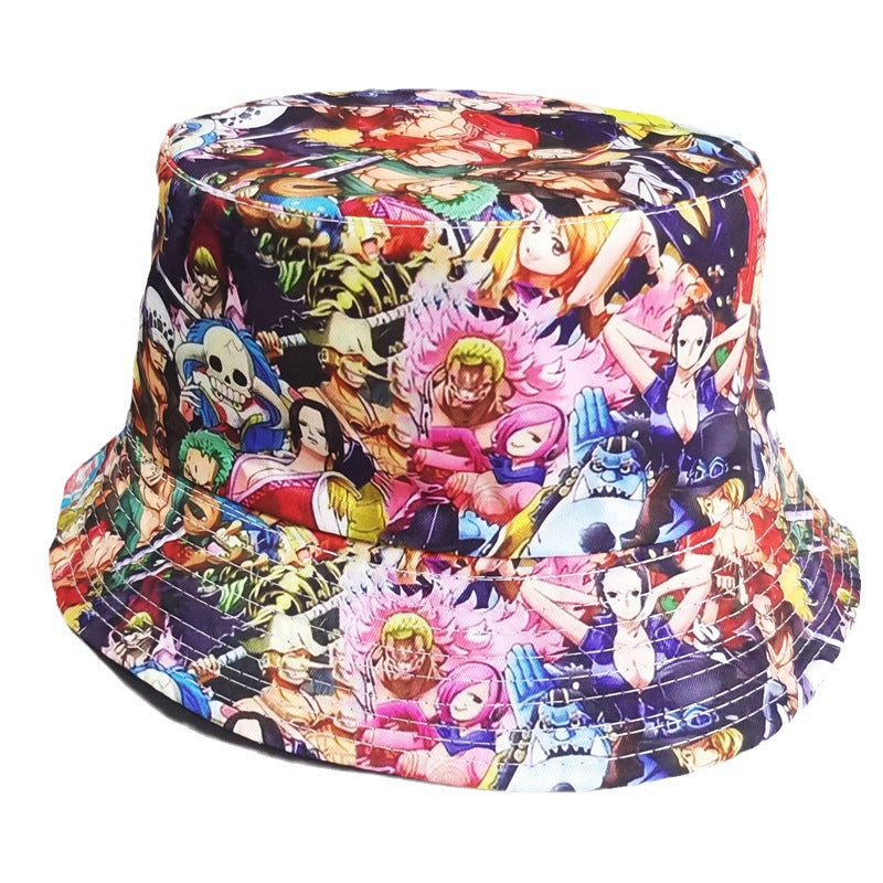 Casual Anime Printed Bucket Hat