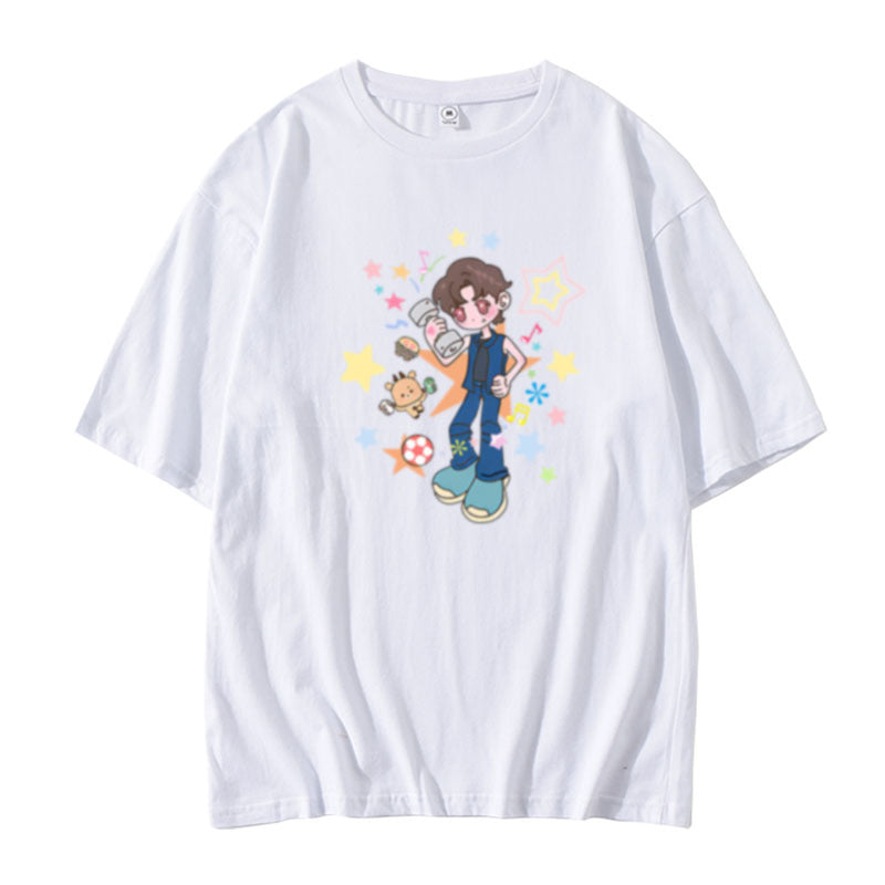 RiizingDay Graphic Print Short-sleeved T-shirt