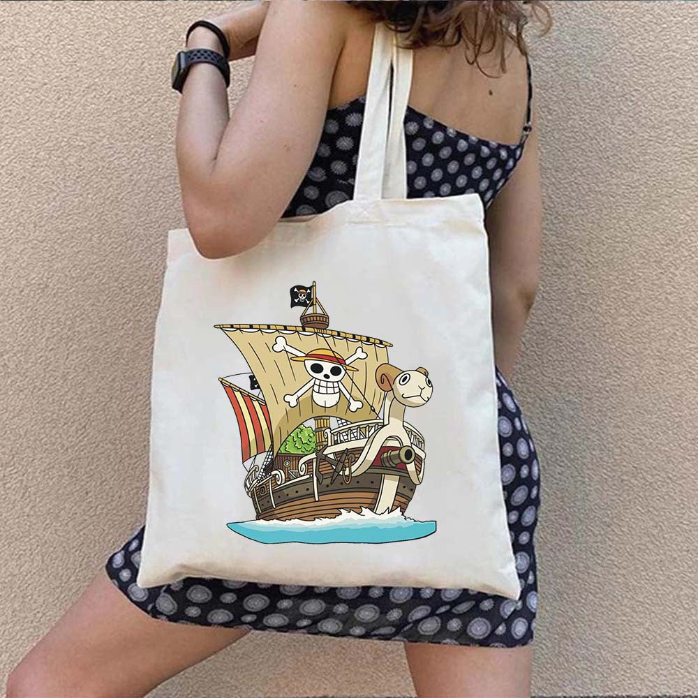 Luffy Printed Canvas Shoulder Tote Bag