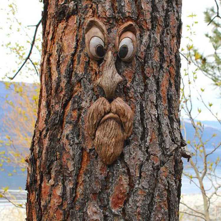 Funny Luminous Tree Facial Features Decoration