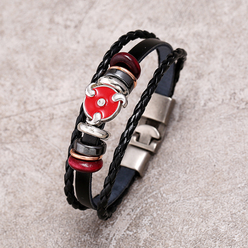 Creative Anime Logo Leather Bracelet