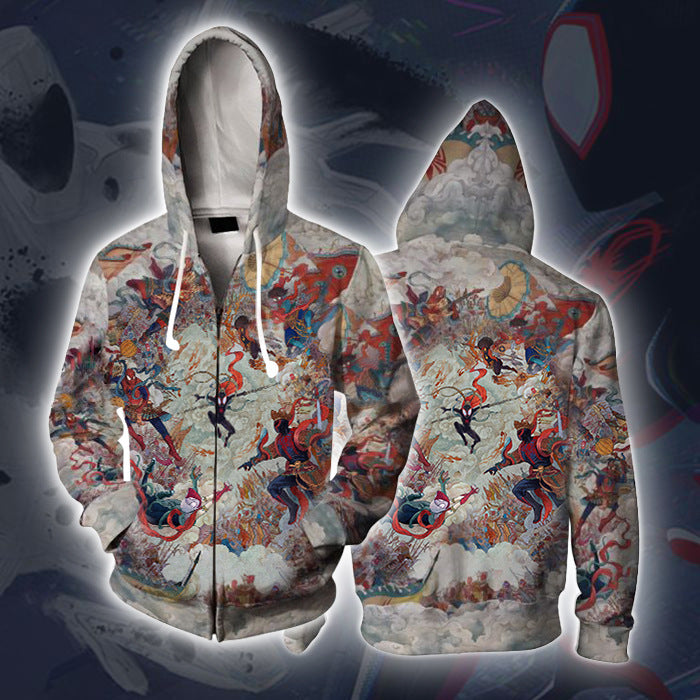 Cool Spider Universe Cosplay Men's Zipper Hoodie