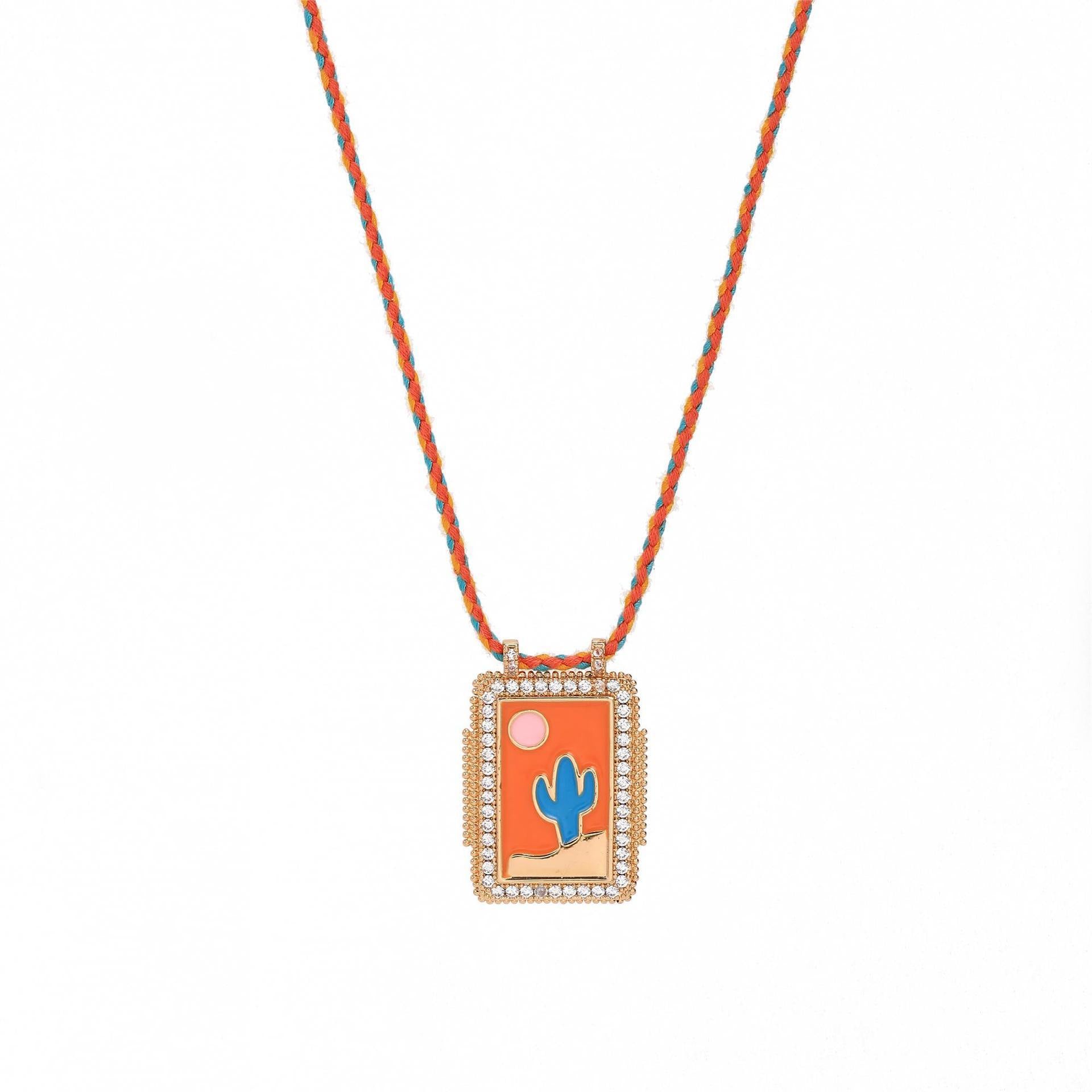 Bohemian Style Tarot Card Necklace