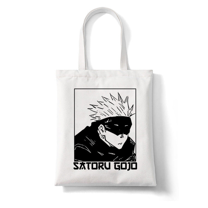 Trendy Anime Printed Canvas Shoulder Tote Bag