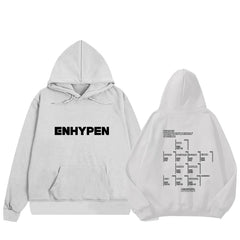 KPOP Logo Printed Pullover Hoodie