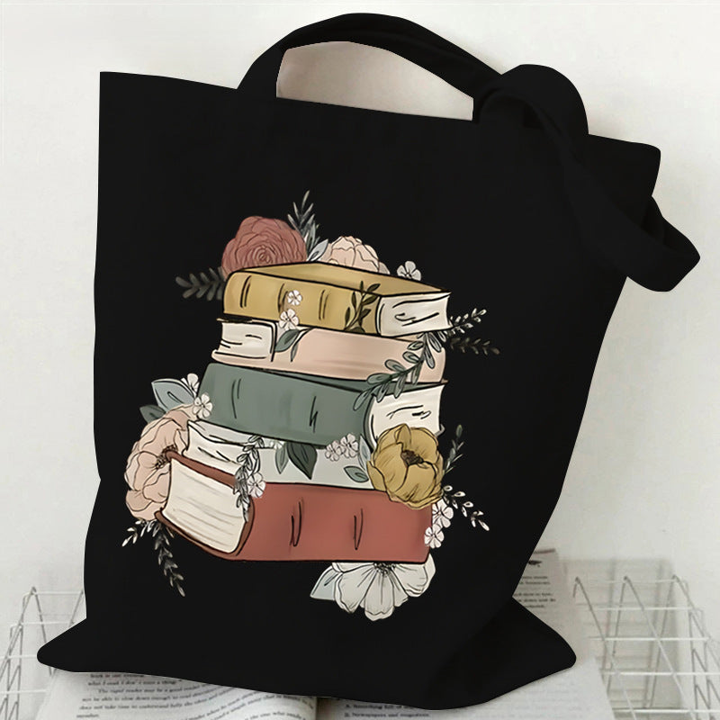 Vintage Just A Girl Who Loves Books Canvas Tote Bag