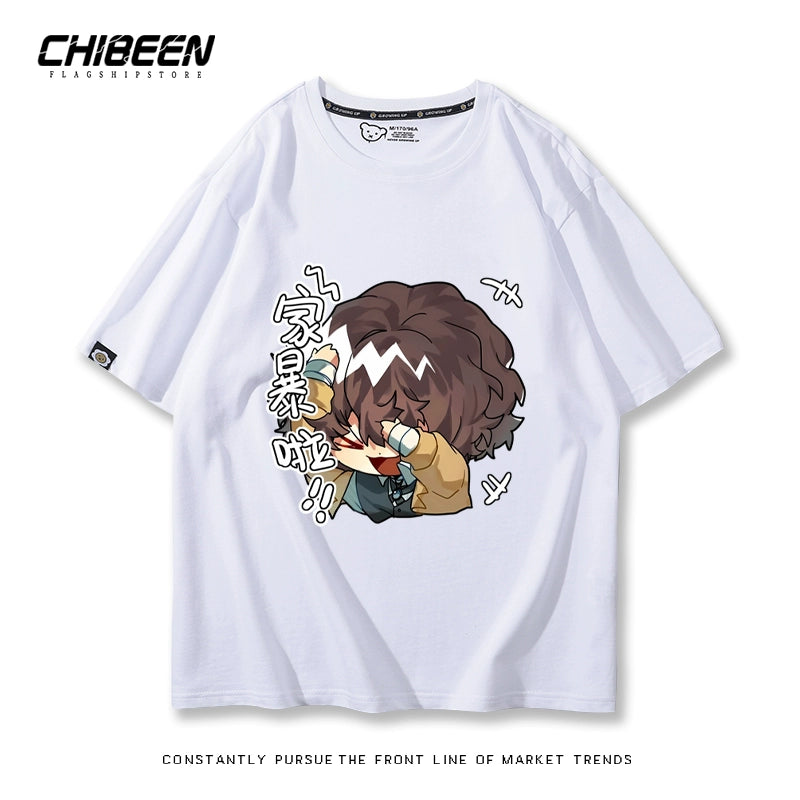 Unisex Anime Graphic Print Short-sleeved T-shirt