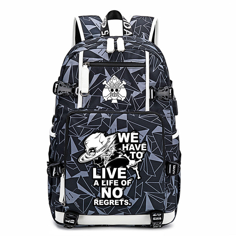 Trendy Anime Luffy School Backpack