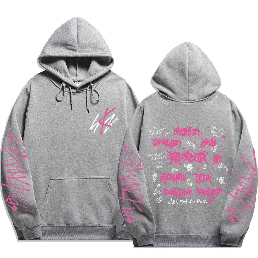Unisex KPOP LOGO Print Loose Hoodie