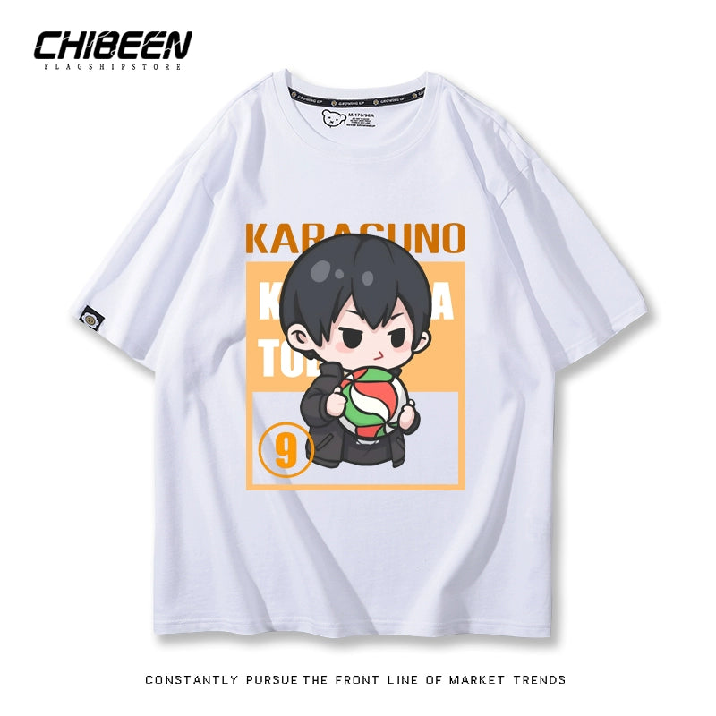 Hinata Anime Print Casual Cotton T-shirt