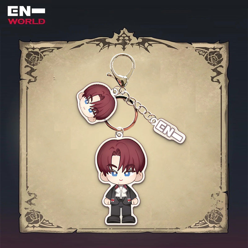 EN Cartoon Keychain Acrylic Pendant