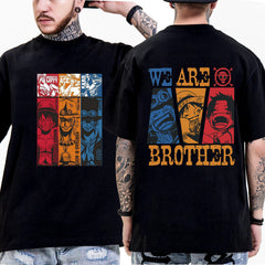 Unisex We Are Brothers Graphic Print Short Sleeve T-shirt