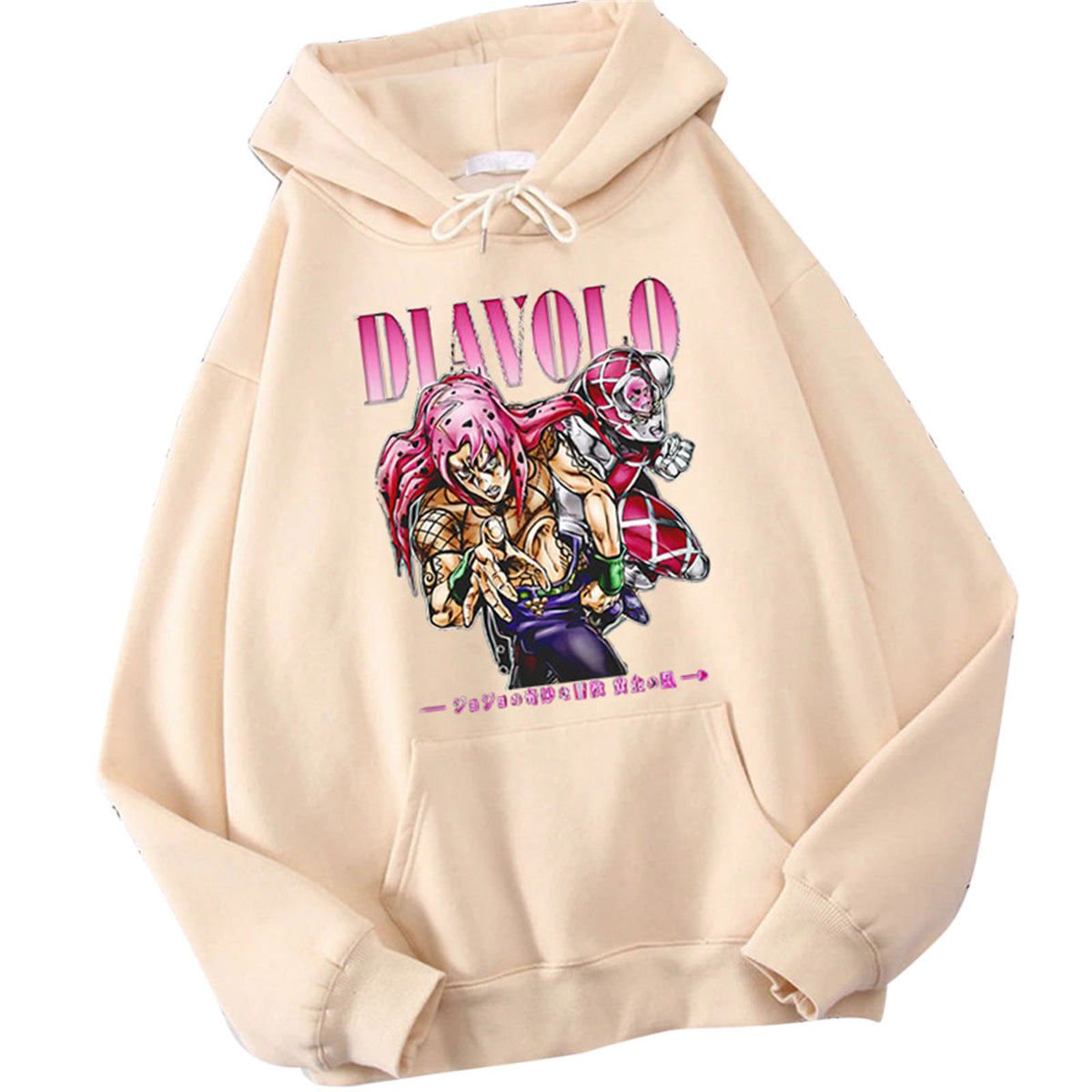 Trendy JOJO Diavolo Print Sports Hoodie