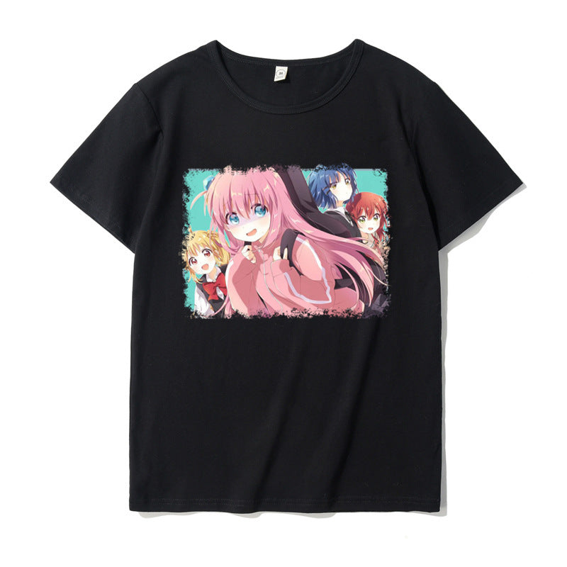 Bocchi Anime Cos Short Sleeve T-Shirt