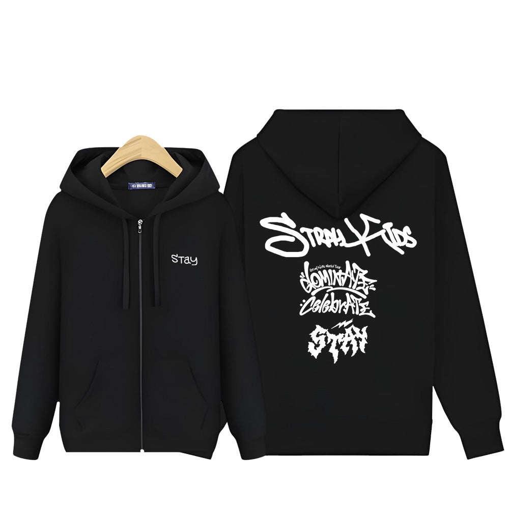 KPOP Stay World Tour Dominate: celebrATE Printed Zip Up Hoodie