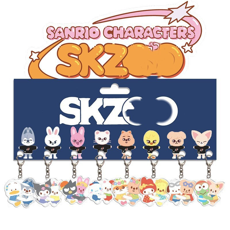 SKZ Collab Acrylic Pendant Keyring Set