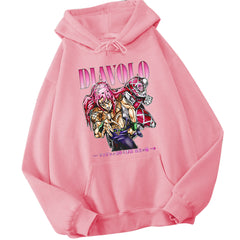 Trendy JOJO Diavolo Print Sports Hoodie