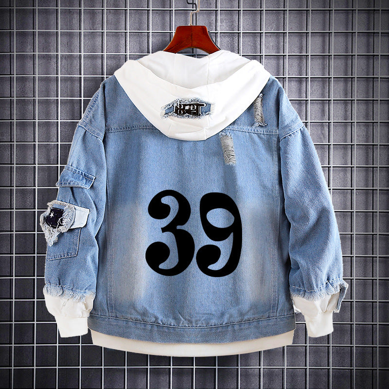 Unisex Anime Nakano Hooded Denim Jacket