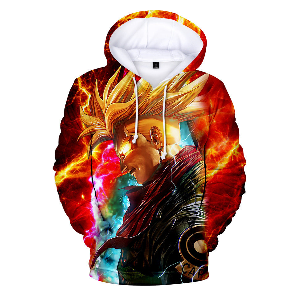 Unisex Anime 3d Color Print Pullover Hoodie