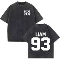 Vintage Liam Print Black Washed T-Shirt