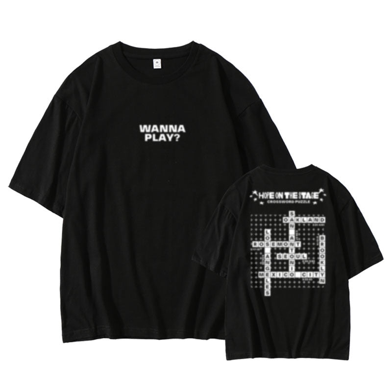 HOPE ON THE STAGE Round Neck Short-sleeved T-shirt
