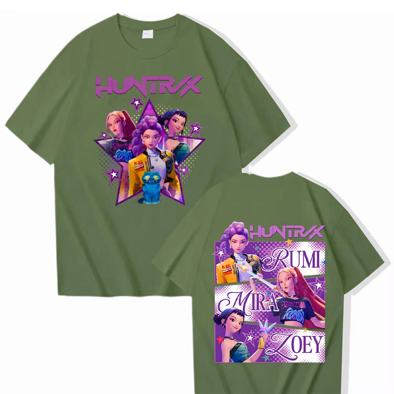 Casual HUNTRIX Graphic Print Cotton T-Shirt