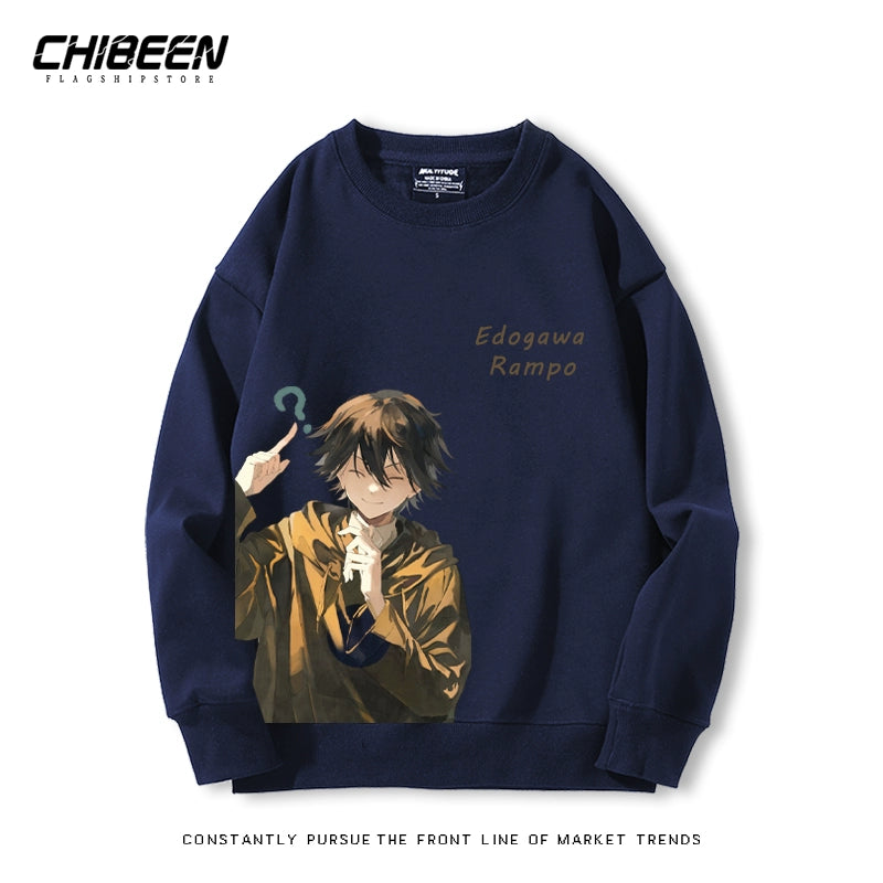 Unisex Anime Round Neck Cotton Sweatshirt