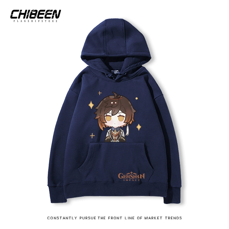 Unisex Game Cartoon Print Casual Hoodie