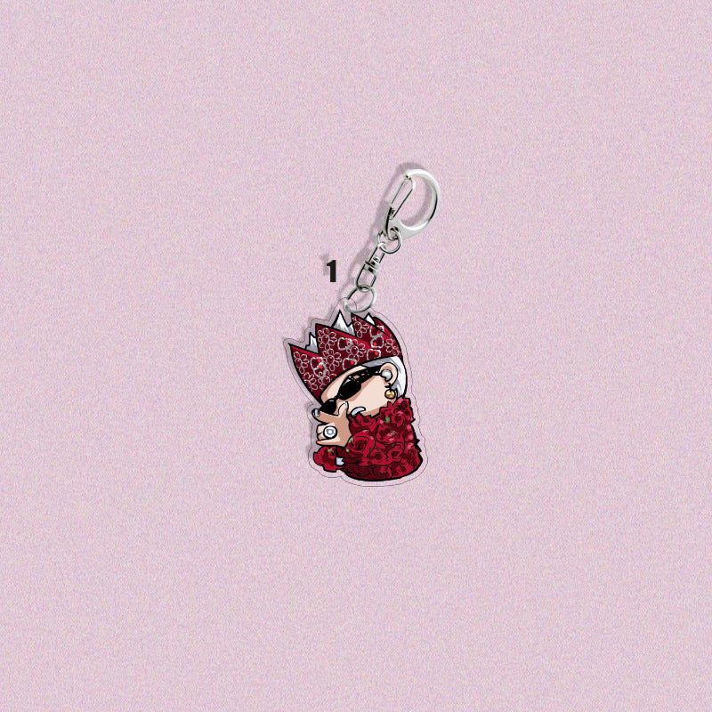 GD Cartoon Pendant Acrylic Keychain