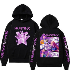 Casual HUNTRIX Print Loose Hoodie