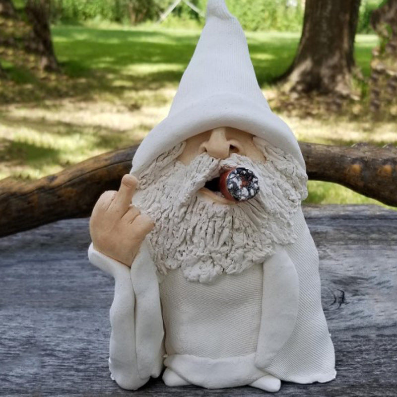 Smoking Middle Finger Gnome