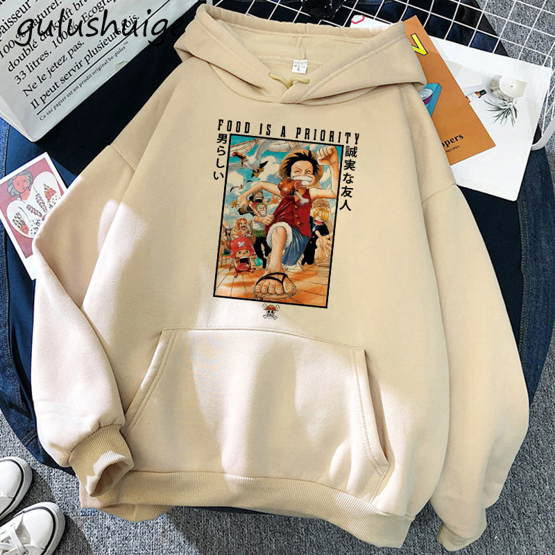 Zoro Printed Casual Pullover Hoodie