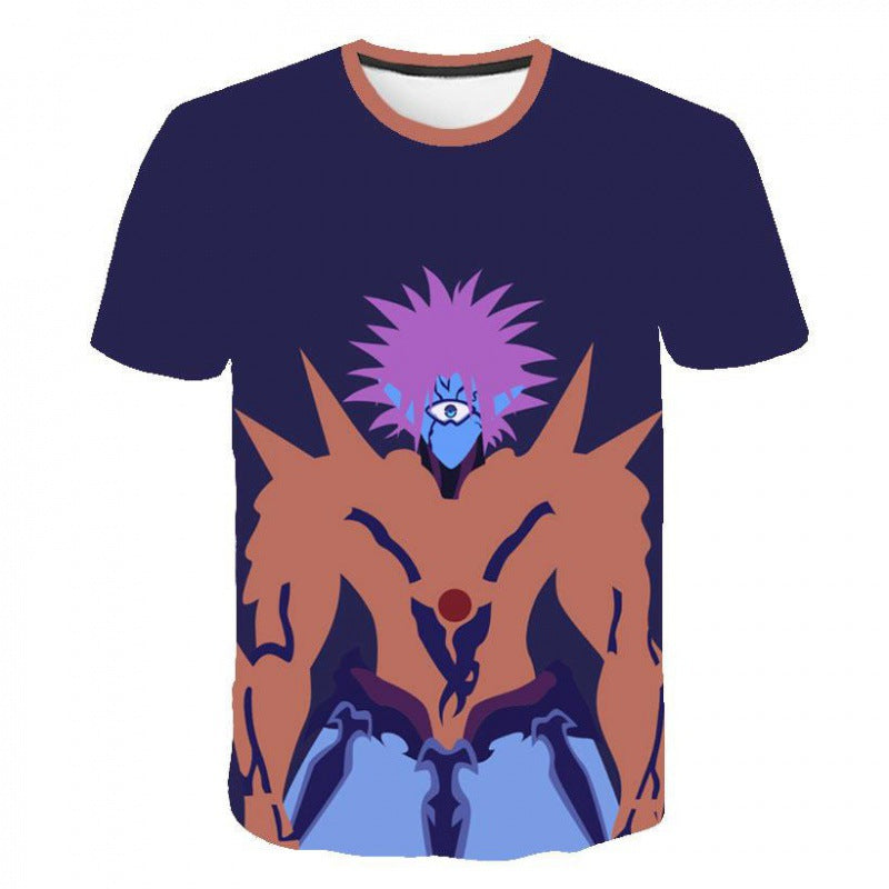 Men's Anime 3D Printed Short Sleeve T-Shirt