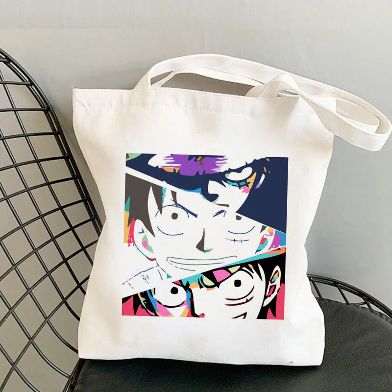 Wanted Luffy Printed Canvas Shoulder Bag