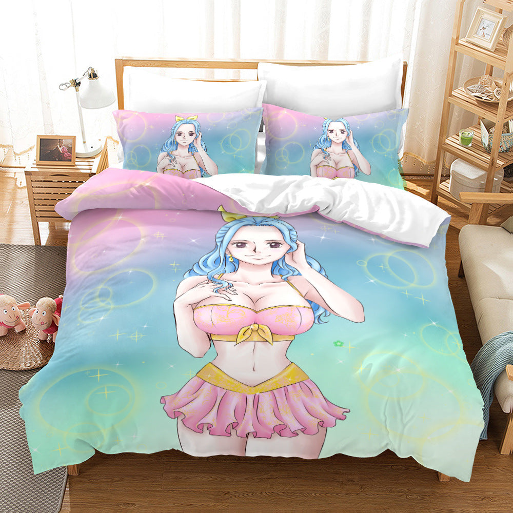 Robin Digital Print Three-piece Bedding Duvet Cover