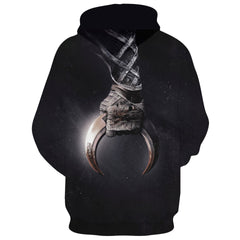 Cool Men's Moon Knight Digital Print Cosplay Hoodie