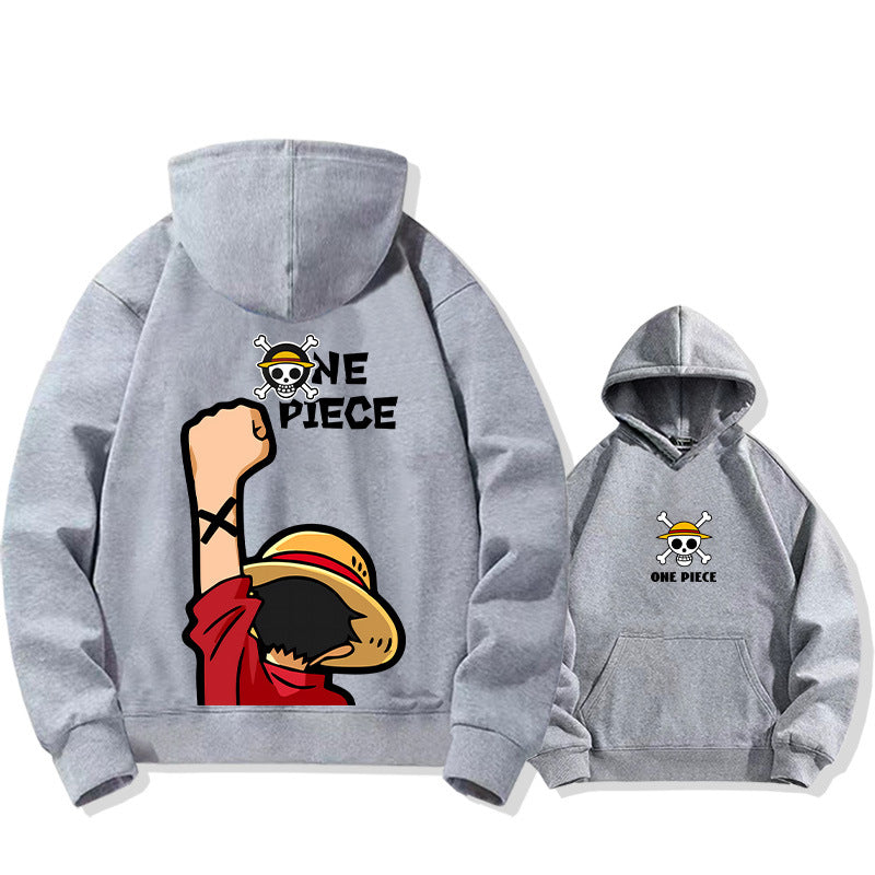 Unisex Trendy Luffy Loose Pullover Hoodie