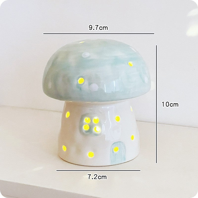 Mini Ceramic Mushroom Night Lamp