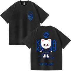 KPOP Vintage Karma Logo Washed T-shirt