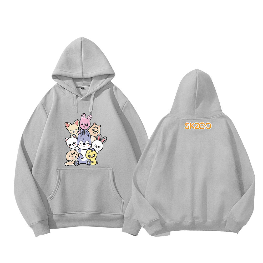 Kpop Cartoon Doll Pocket Hoodie