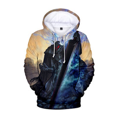 Unisex Anime Digital Printed Pullover Hoodie