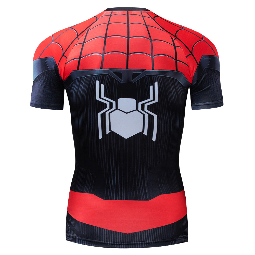 Men's Spider Cosplay Long Sleeved Sports T-shirt Slim Suit